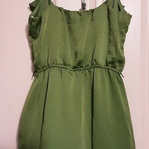 City Triangles Forest Green Sleeveless Dress